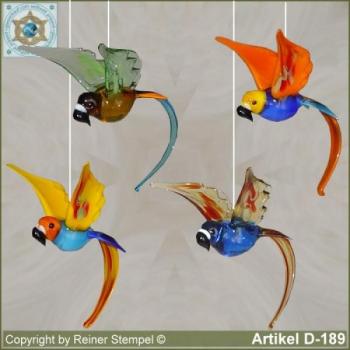 Glass animals, glass birds, glass bird, Parrot small flying