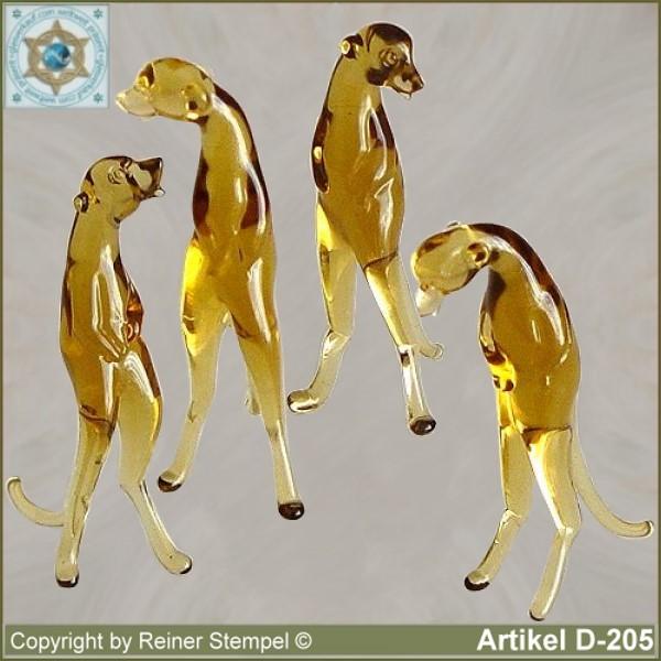 Glastiere, Glastier Erdmännchen in 4 verschiedenen Varianten Honiggold