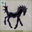 Glass animals, glass animal horses, unicorn black