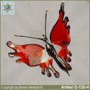 Glass animals, glass animal butterfly red